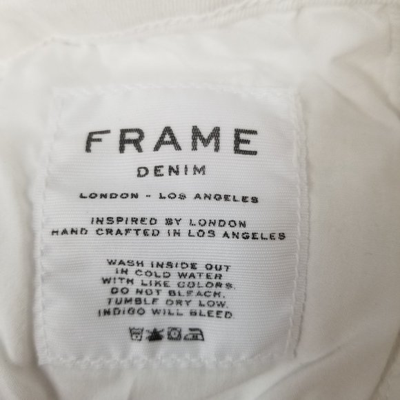 FRAME Denim 25 "Le Bell" White Crop Jeans #LCB403 - Picture 8 of 10